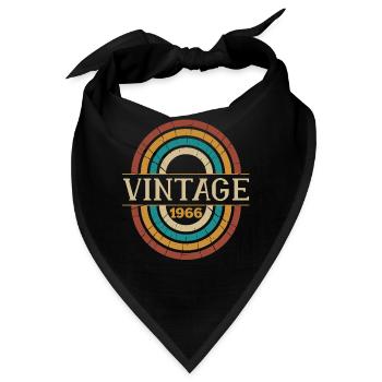 Vintage Geburtstagsgeschenk 1966 Retro Geboren 1966 - Bandana - Schwarz - Vorne