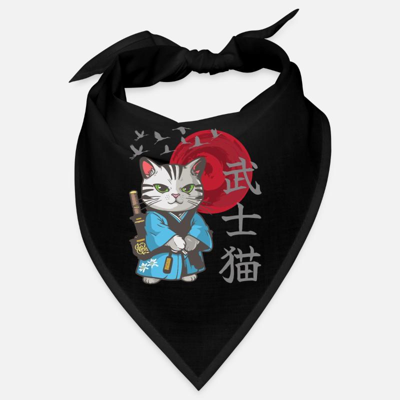 Katze Anime japanisch Samurai Kätzchen Bandana