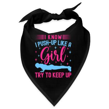 Fitness Fanatics Push-Up Like Girl Keep Up - Bandana - Schwarz - Vorne