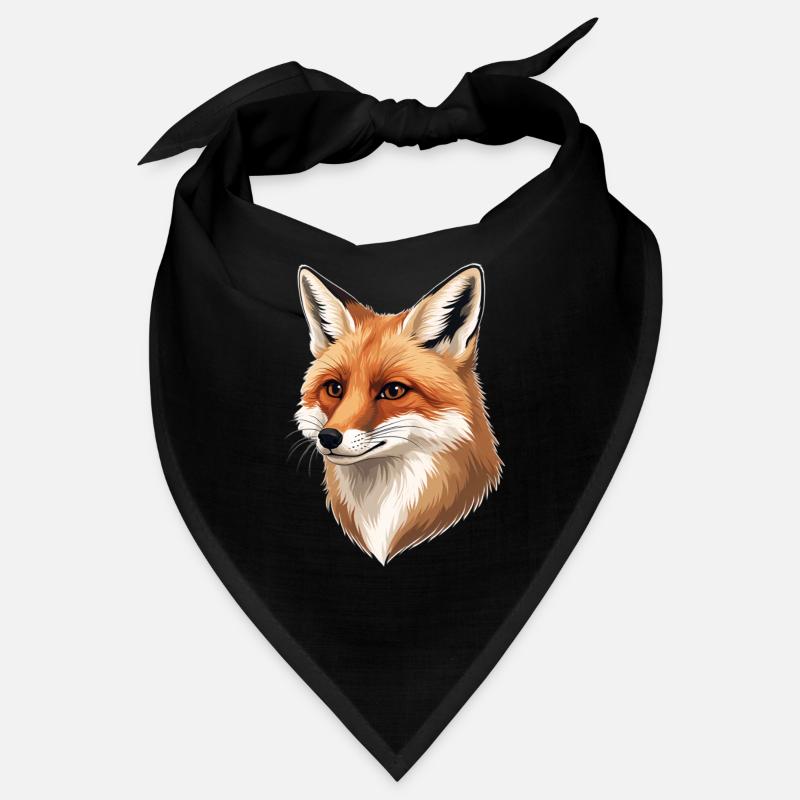 Illustration de tête de renard : tons chauds de la nature Bandana