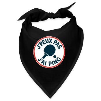 Ich kann nicht, ich ping. - Bandana - Schwarz - Vorne