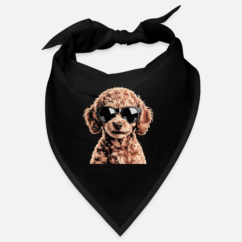 Caniche Jouet Marron Bandana