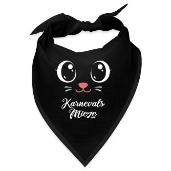 Karnevals Mieze | Big Face Kostüm Verkleidung - Bandana - Schwarz - Vorne