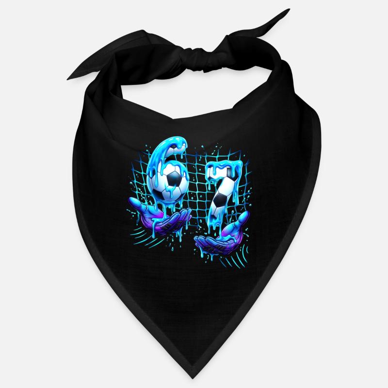 Soccer 67 Funny Six Seven Hands meme - Bandana - Schwarz