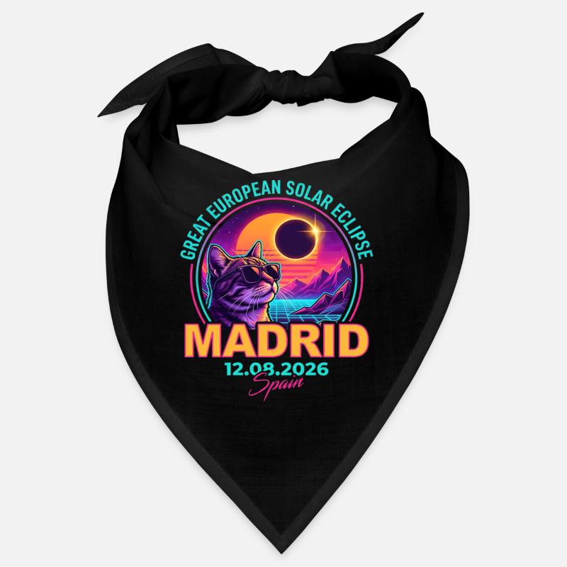Solar Cat Madrid Eclipse 2026 Bandana