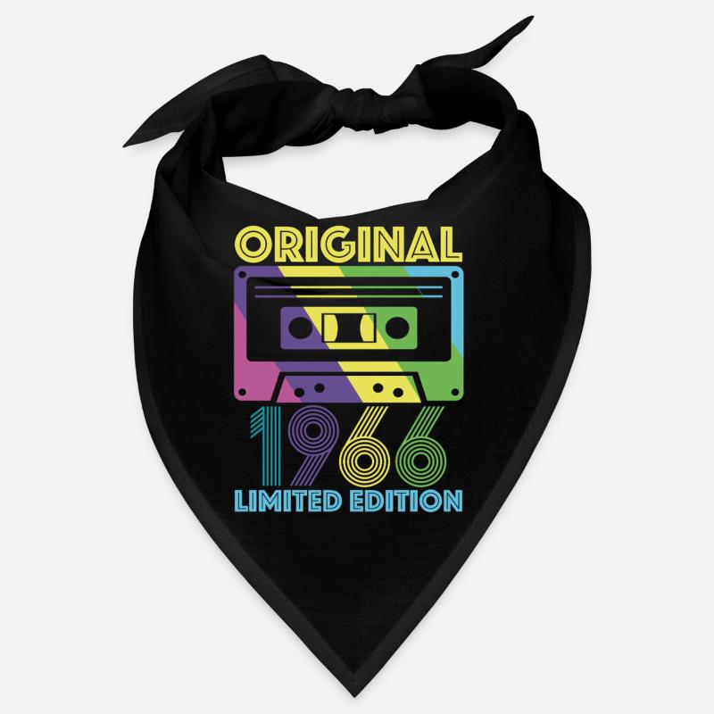 Original 1966 Cassette 60th Anniversary 60 Year Tee - Bandana - black
