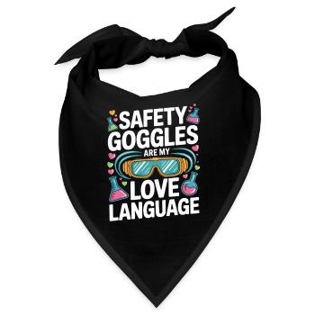 Love Language Safety Goggles - Bandana - Schwarz - Vorne