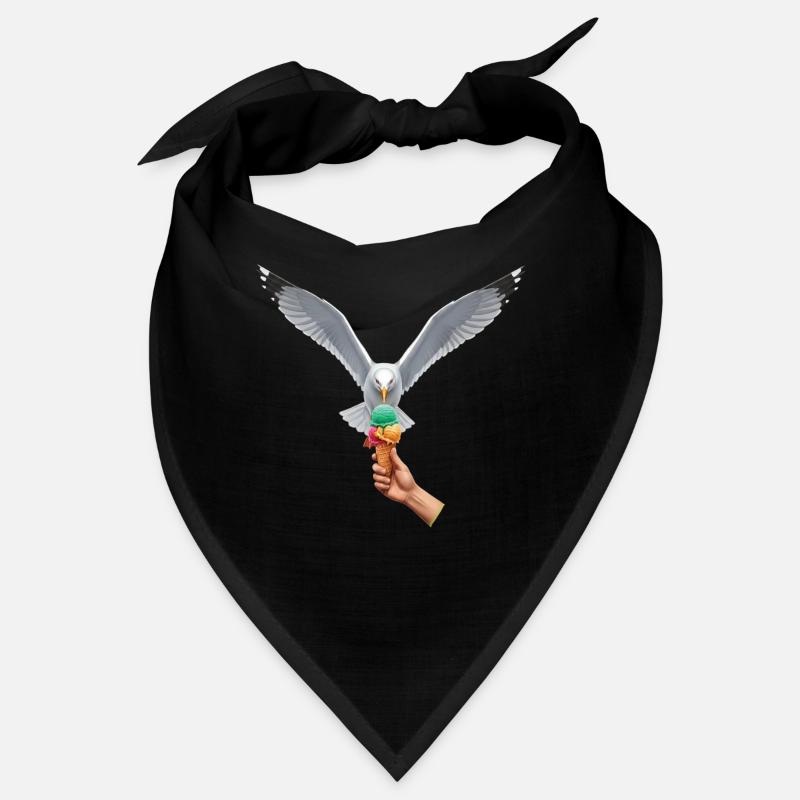Mouette drôle vole une glace Bandana
