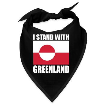 I Stand With Greenland - Bandana - Schwarz - Vorne