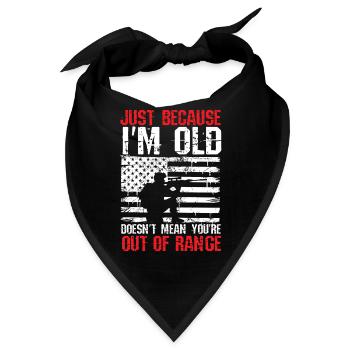 Old But Not Out Of Range - Bandana - Schwarz - Vorne