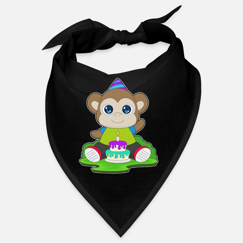 Monkey Birthday Cake Bandana