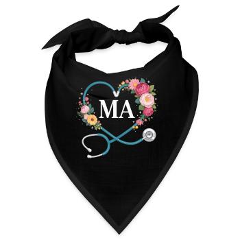 Blumenherz Stethoskop MA - Bandana - Schwarz - Vorne
