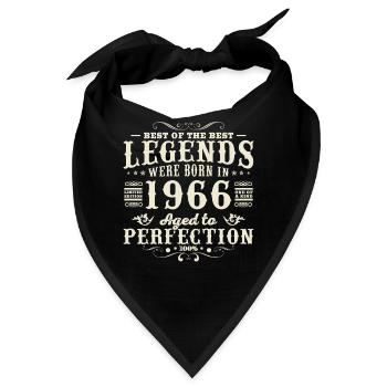 1966 Vintage Retro Geburtstagsgeschenk - Bandana - Schwarz - Vorne