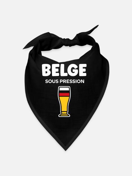 Belgisches Druckglasbier - Bandana - Schwarz - Vorne