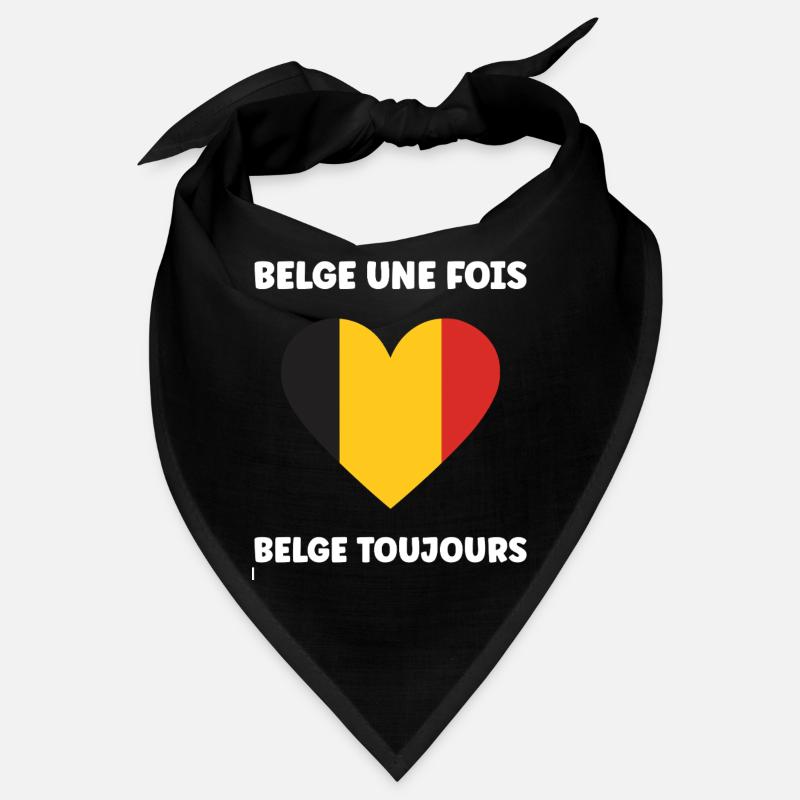Belgian Heart Tricolor Bandana