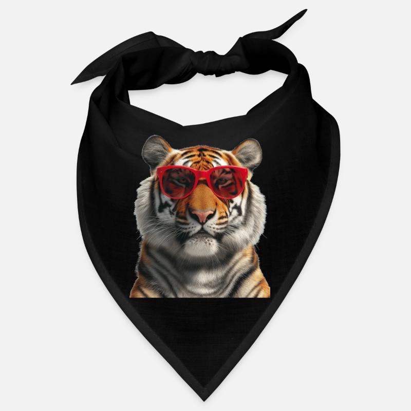 Tiger with Sunglasses Funny Bandana