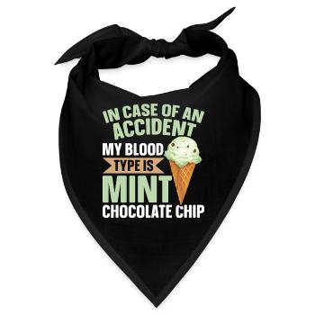 Minz-Schokoladen-Chip-Geschmack Waffelkegel Minze - Bandana - Schwarz - Vorne