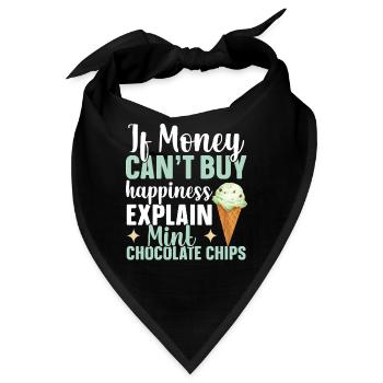 Italienische Minzcreme Dessert Frische Minze - Bandana - Schwarz - Vorne