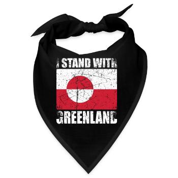 I Stand With Greenland - Bandana - Schwarz - Vorne