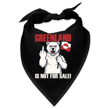 Greenland Is Not For Sale - Bandana - Schwarz - Vorne