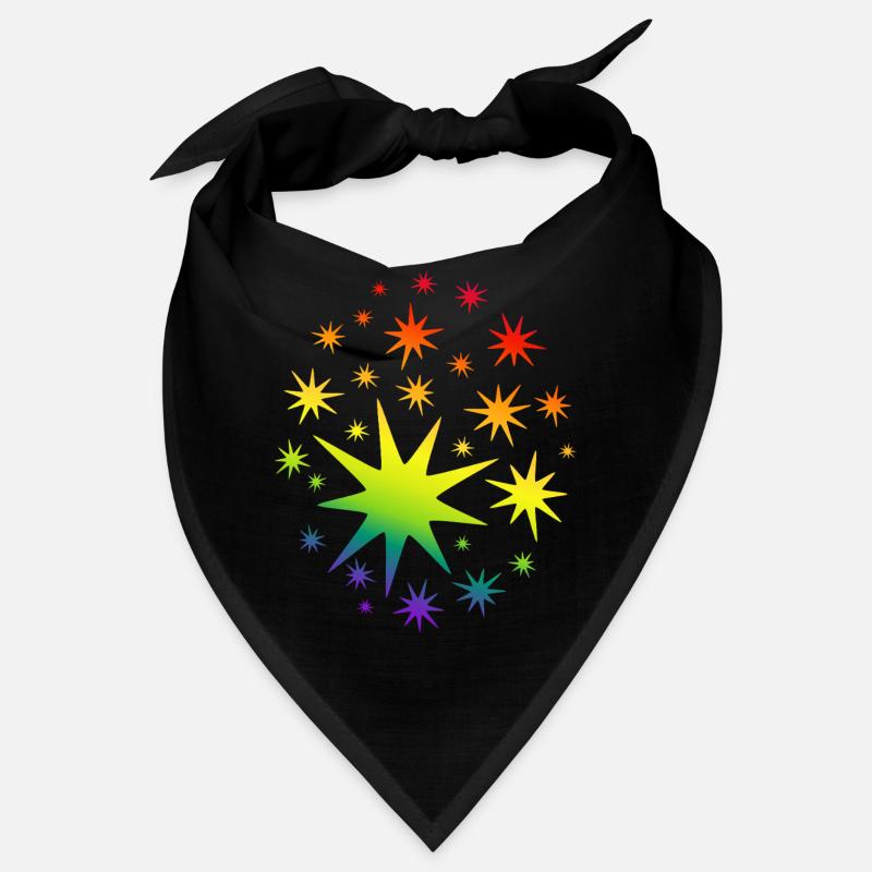 Bunte Sterne Regenbogen Farbverlauf Bandana