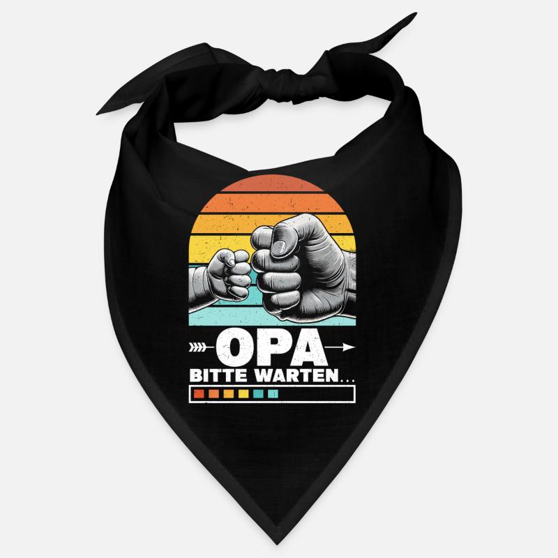 Opa Bitte Warten Baby Großvater Pops Großeltern Bandana