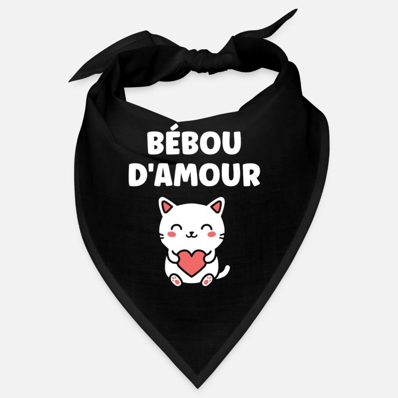 Bébou d’amour chat cœur Bandana