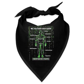 Systemfehler Steuerzahler - Matrix Zerlegeplan  - Bandana - Schwarz - Vorne