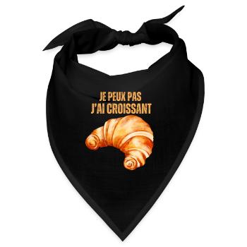 Ich kann nicht. Ich habe Croissant. - Bandana - Schwarz - Vorne