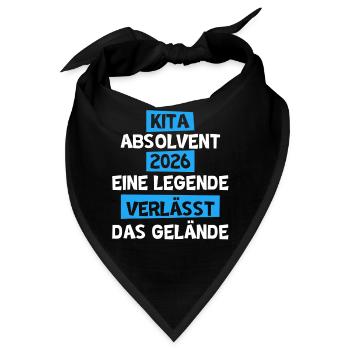 Kita Absolvent 2026 Kita Abgänger - Bandana - Schwarz - Vorne