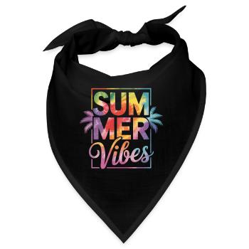 Sommerliche Vibes - Bandana - Schwarz - Vorne