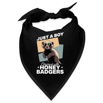 Funny Honey Badger - Bandana - Schwarz - Vorne