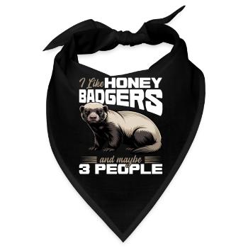 Funny Honey Badger - Bandana - Schwarz - Vorne