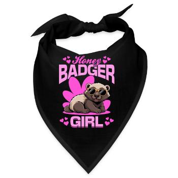 Funny Honey Badger - Bandana - Schwarz - Vorne