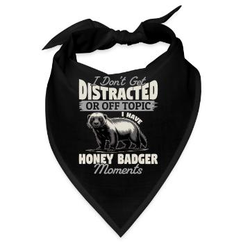 Funny Honey Badger - Bandana - Schwarz - Vorne
