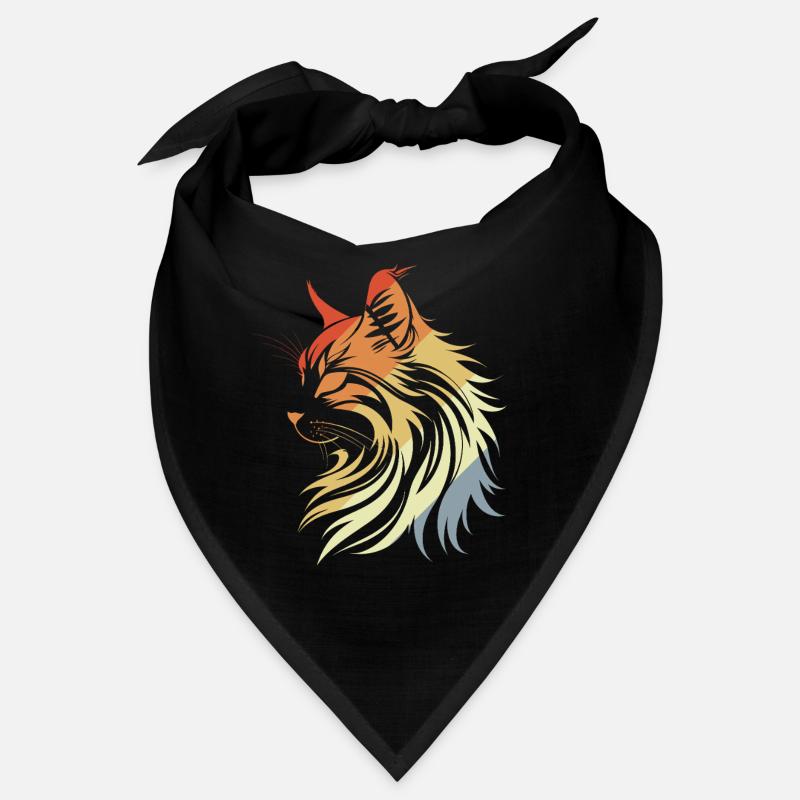 Katze Retro Stil Bandana