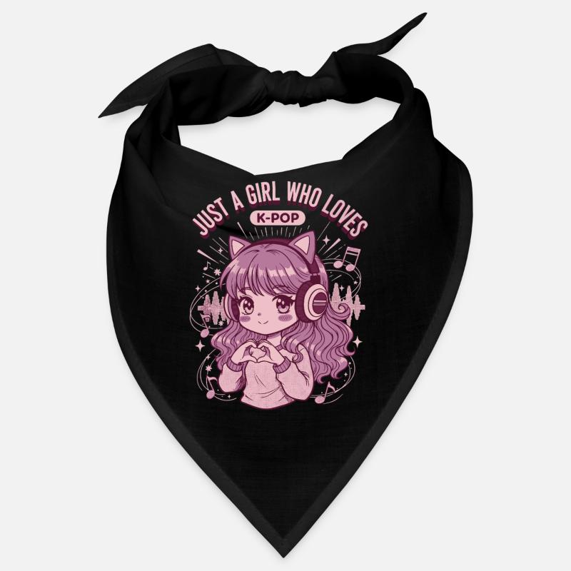 Juste une fille qui adore le K-pop, anime mignon, pop coréenne Bandana