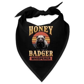 Funny Honey Badger - Bandana - Schwarz - Vorne