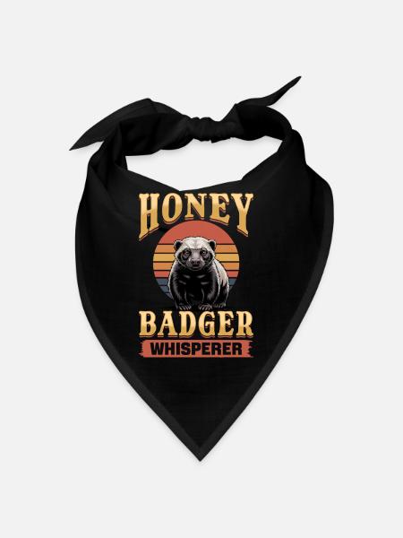 Funny Honey Badger - Bandana - Schwarz - Vorne