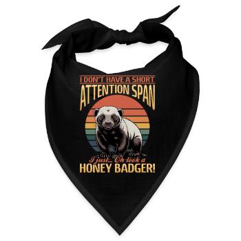 Funny Honey Badger - Bandana - Schwarz - Vorne