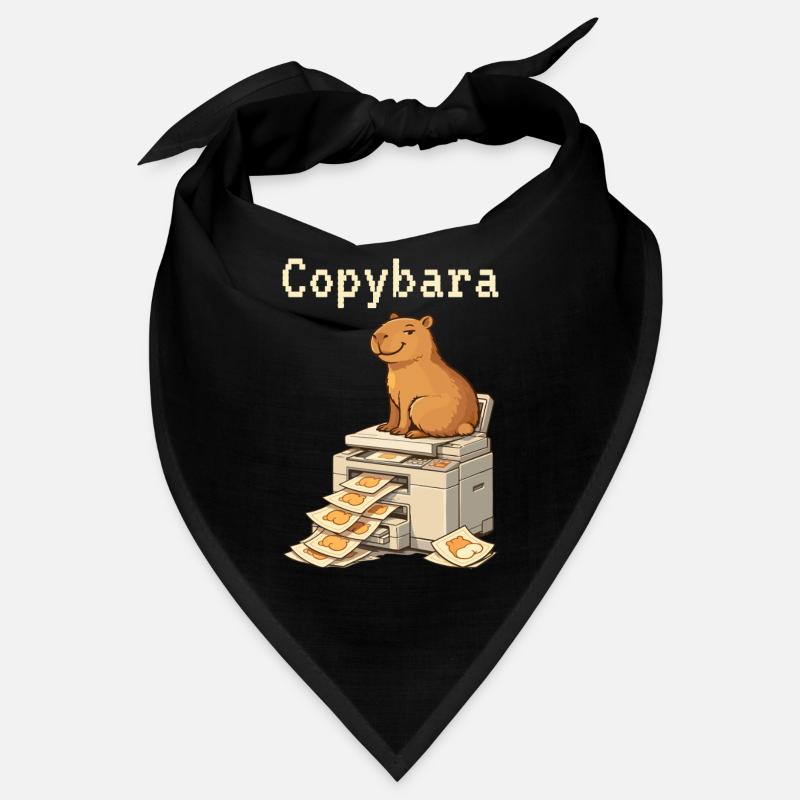 Copybara Capybara auf Kopierer Büro Humor Bandana