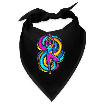 Yoga Pose - Bandana - Schwarz - Vorne