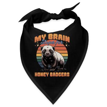 Funny Honey Badger - Bandana - Schwarz - Vorne
