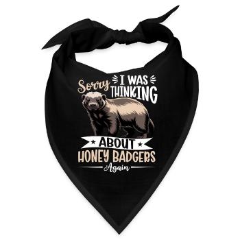 Funny Honey Badger - Bandana - Schwarz - Vorne