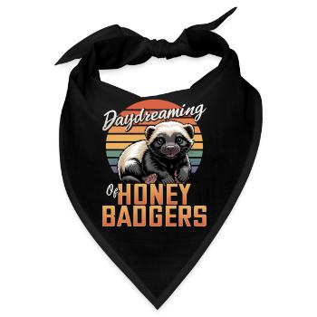 Funny Honey Badger - Bandana - Schwarz - Vorne