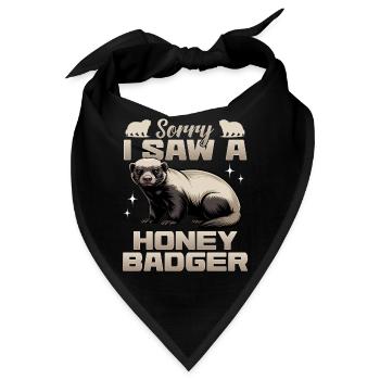 Funny Honey Badger - Bandana - Schwarz - Vorne