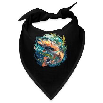 Lachse Lachs - Bandana - Schwarz - Vorne