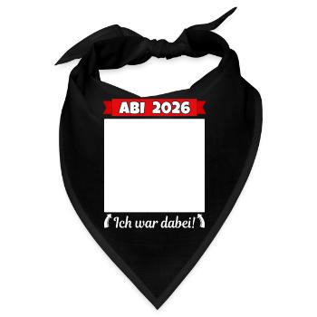 Abi 2026 Abitur Abschluss Gästebuch Abiturient - Bandana - Schwarz - Vorne