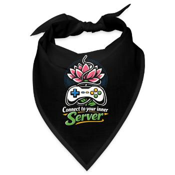 Connect to your inner Server - Gamer Yoga - Bandana - Schwarz - Vorne