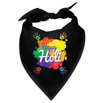 Frohes Holi-Fest Indisches Hindu-Holi-Fest - Bandana - Schwarz - Vorne